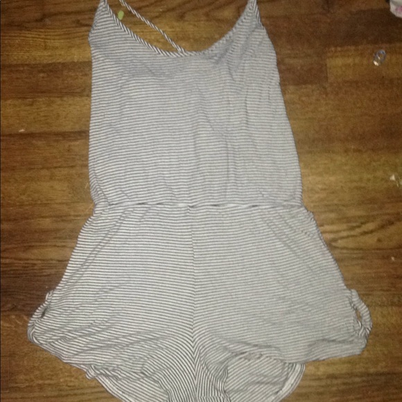 Black and white striped Romper - Picture 1 of 3
